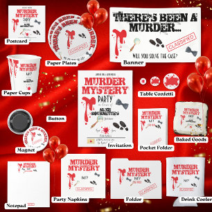 Mordkort för Mystoppkort Födelsedagsfest inbjudan