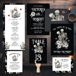 Skeleton lite Blommigt Bröllop Bordsnummer