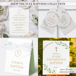 Chic Guld Kor Watercolor Anpassningsbar Foto Bapti Inbjudningar