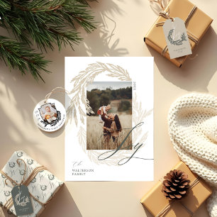 Elegant Garland Winters andningsfoto Monogram Arch Kaffemugg