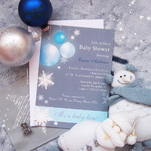 Baby Shower Flicka jul Inbjudningar