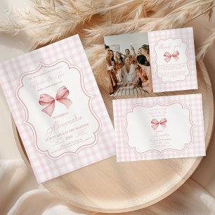 Möhippan Photo Cute Rosa Bow Tack Kort