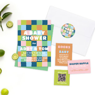 Färgfläckschackbrädesgranskare för babykläder pappersservett