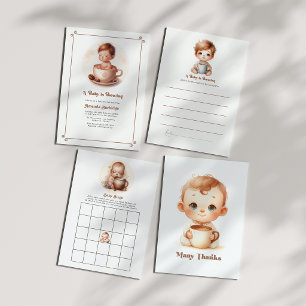 En baby bryggs Baby Shower Tack Kort