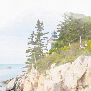 Maine Lighthouse Acadia nationalpark Bröllop Inbjudningar