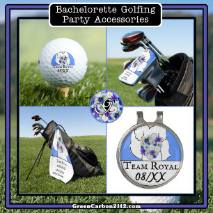 Bachelorette Party Möhippa Golf Boll Blue T Shirt