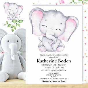Flickans Elephant Watercolor Baby Shower List List