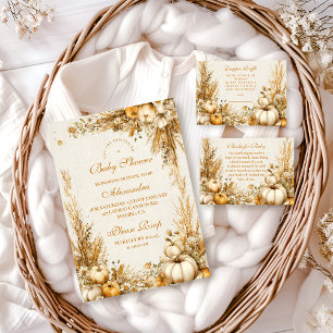 Hösten Rustic Pumpkin Baby Shower Pappersservett