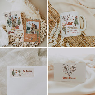 Cowboy Santa-Returetiketter Returadress Etikett
