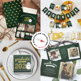 Studentmössa Grad för Retro Chalkboard Sketch Phot Tack Kort