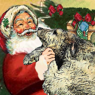 Irish Wolfhound-julklappar Helgkort