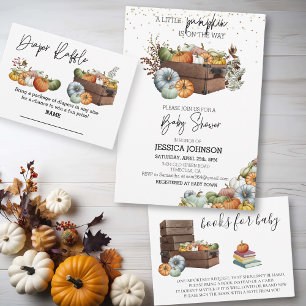 Diaper Raffle Halloween Autumn Pumpkin Tilläggskort