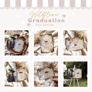 Studentfesten Rustic Wildblomma Tack Kort