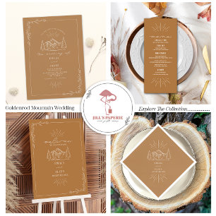 Vintage Mountain Rustic Goldenrod QR Code OSA