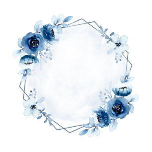 Dusty Blue och Navy Watercolor Peonies Bröllop Inv Inbjudningar