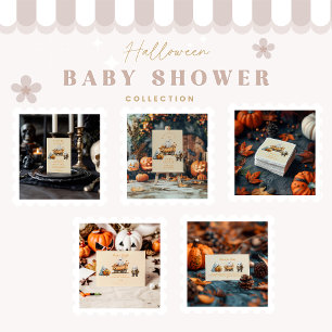Träffande Spökstuga Halloween Baby Shower Inbjudningar