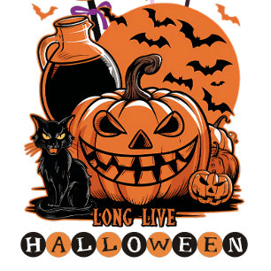 Skräckfulla Halloween kul med söta svarta katter Inbjudningar