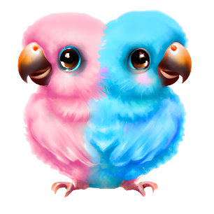 Cute Baby Parrot Gender Reveal Tilläggskort