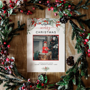 Foto av Watercolor Holly God jul Kaffemugg