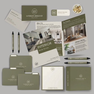 Modern Luxury Insida Designer Anpassningsbar Visitkort
