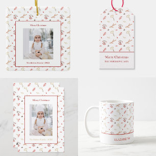 Red Holly Berry Holiday Greetings Card Julkort