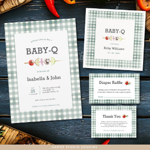 Grönt Baby-Q BBQ - Ett par babyskor Pappersservett