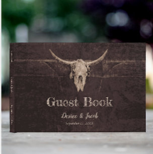 Rustic Bull Skull Bröllop Land Westernare Struktur Pappersservett