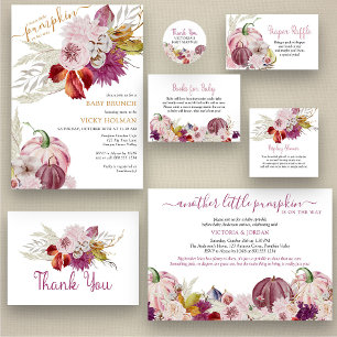 Little Pumpkin Baby Shower Tack Runt Klistermärke