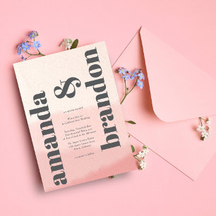 Minimalist Röda kinder & Bloom Fet Skript Foto Brö Tack Kort