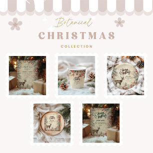 Rustic Hjort Berry jul Party Julkort