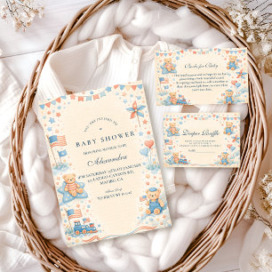 Liten patriot välkommen baby shower pappersservett