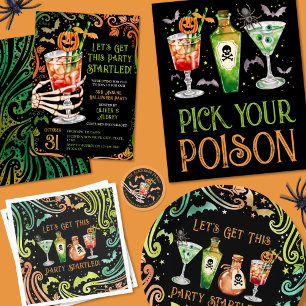 Plocka din Poison Halloween Cocktail Drinks Poster