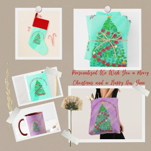 PERSONLIG VI ÖNSKAR ER I GOD JUL RUNT KLISTERMÄRKE