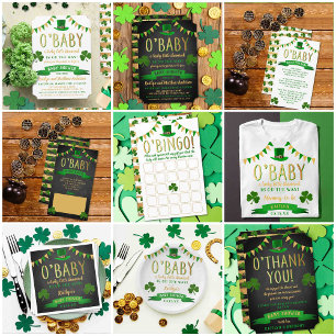 O'Baby St. Patrick's Day Baby Shower Bingo Game