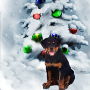 Rottweiler julgåvor helgkort