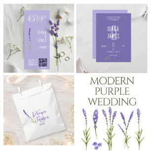 snyggt lavender bröllop presentetikett
