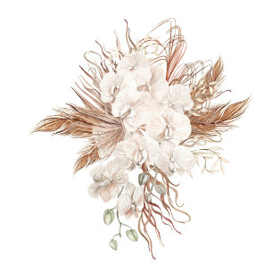 Boho Neutral Pampas Trädgård Bröllopsinbjudan Inbjudningar