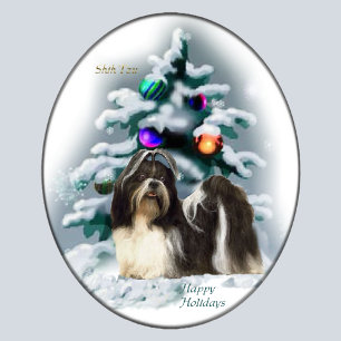 Shih Tzu-julklappar Helgkort