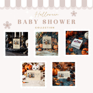 Ghost Cat Gothic Halloween Baby Shower Inbjudningar