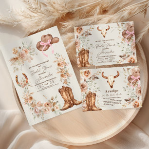 Western Möhippa för Photo Boho Blommigt Tack Kort