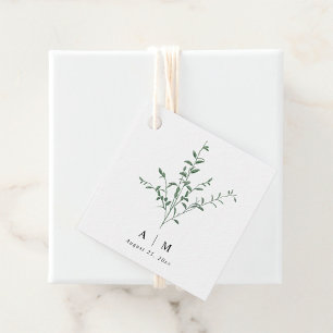 Enkel modern botaniskt foto Bröllop i Gren Inbjudningar