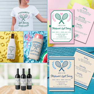 Senaste Swing Tennis Land Klubb Bachelorette Vinflaska Etikett