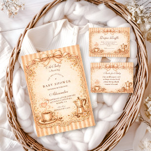 Rustik Kaffa Baby Shower Pappersservett