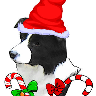 Cute Gräns Collie-jul Helgkort