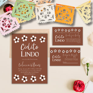 CIelito Lindo Talavera Mexican Baby Shower Party Inbjudningar