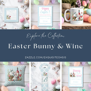 Vår Bunny och vin Wrapping Papper Presentpapper