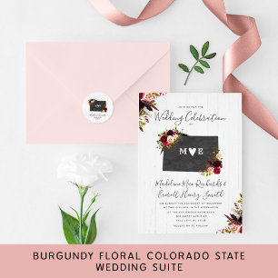 Colorado State Rustic Magnetic Wedding bjudande Magnetisk Inbjudningskort