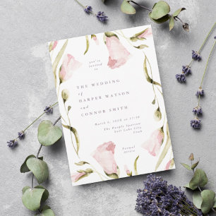 Budget Black Pampas Boho Wildblomma Bröllop Flygblad