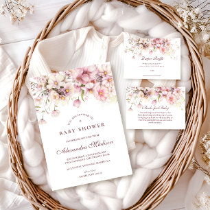 Blush Wildflower Garden Bebispresent Lotteri Tilläggskort