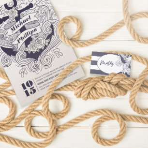 Nautical Anchor bröllop Inbjudningar